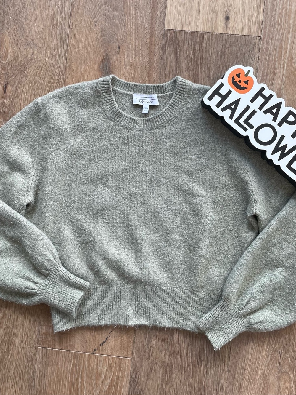 & Other Stories Sage Green Crewneck Sweater